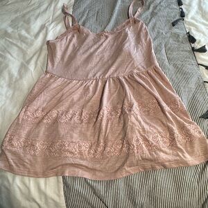 Torrid Pink Lace Trim Sleeveless Top